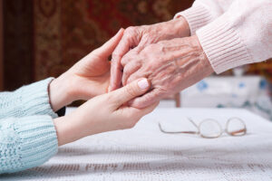Care is at home of elderly.